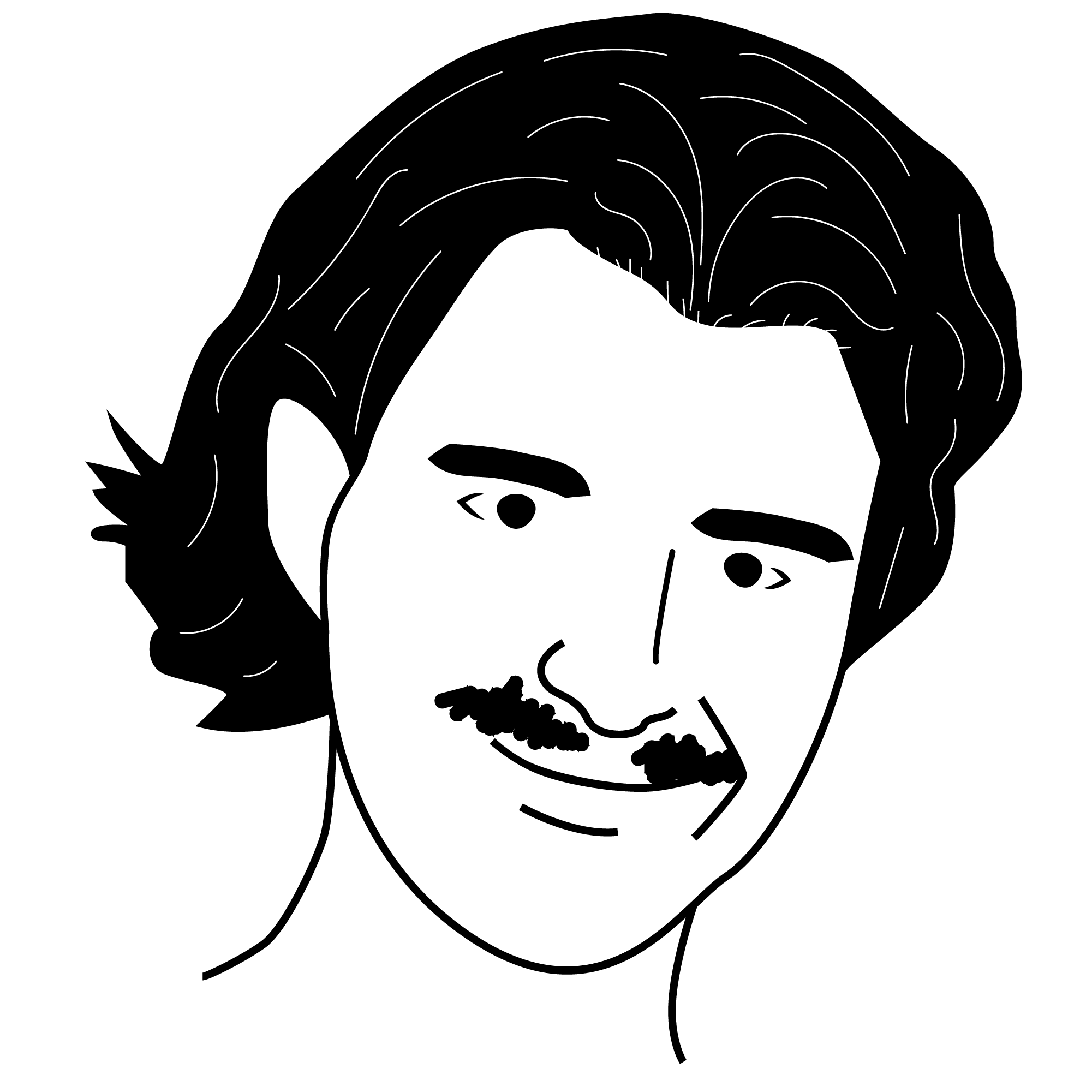 Basic cartoon illustration of Ricardo Markin