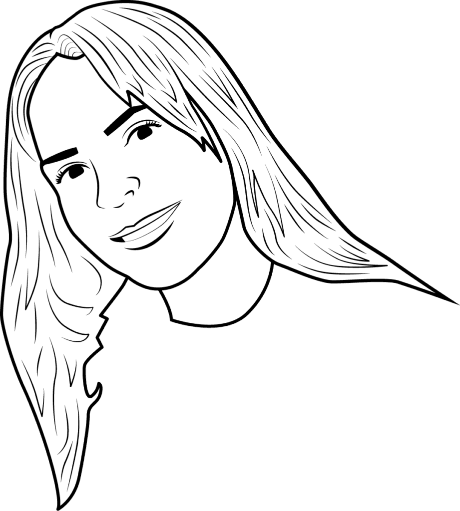 Illustration of Greyhound Creative team member Poppy Lloyd.